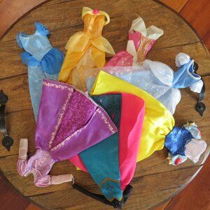 Barbie Disney Princess Doll Clothes Lot of 7 Dresses